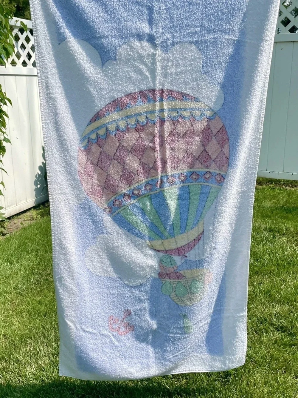 Hot Air Balloon Beach Towel Cotton Made In Brazil Vintage Island fun